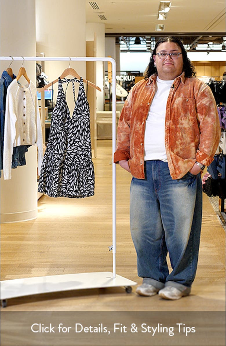 Cecil Flounce Hem Cotton Blend Halter Minidress, sales video thumbnail