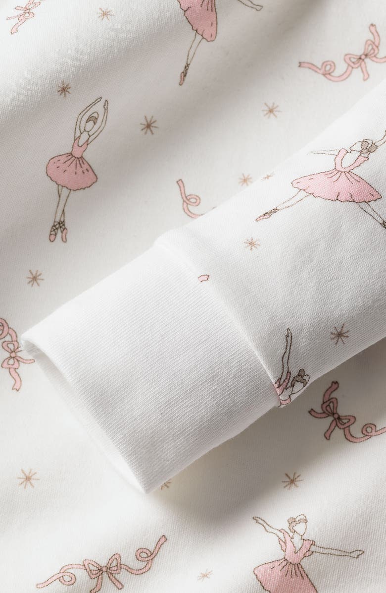 Petite Plume Kids' Sugar Plum Fairy Fitted Two-Piece Pima Cotton Pajamas, Alternate, color, White