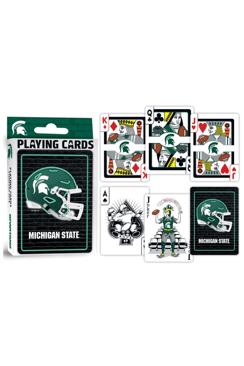 Michigan State Neon Playing Cards, Alternate, color, Multicolor