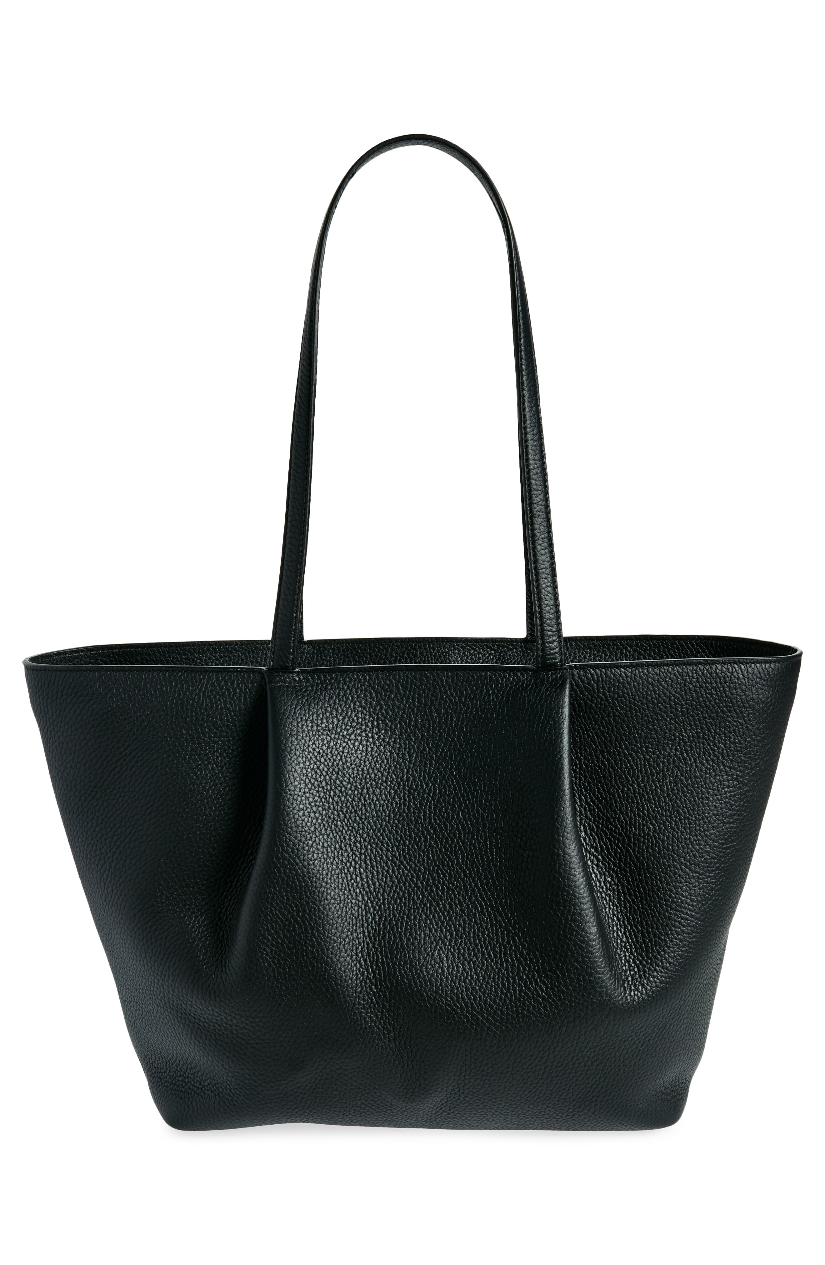 Strathberry Osette Leather Shopper, Alternate, color, Black