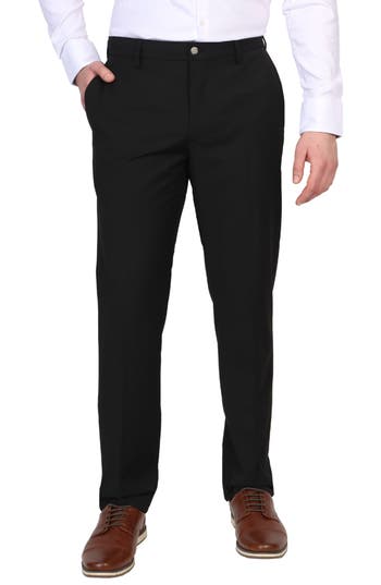 Tailorbyrd Tailored Performance Stretch Pants In Jet Black