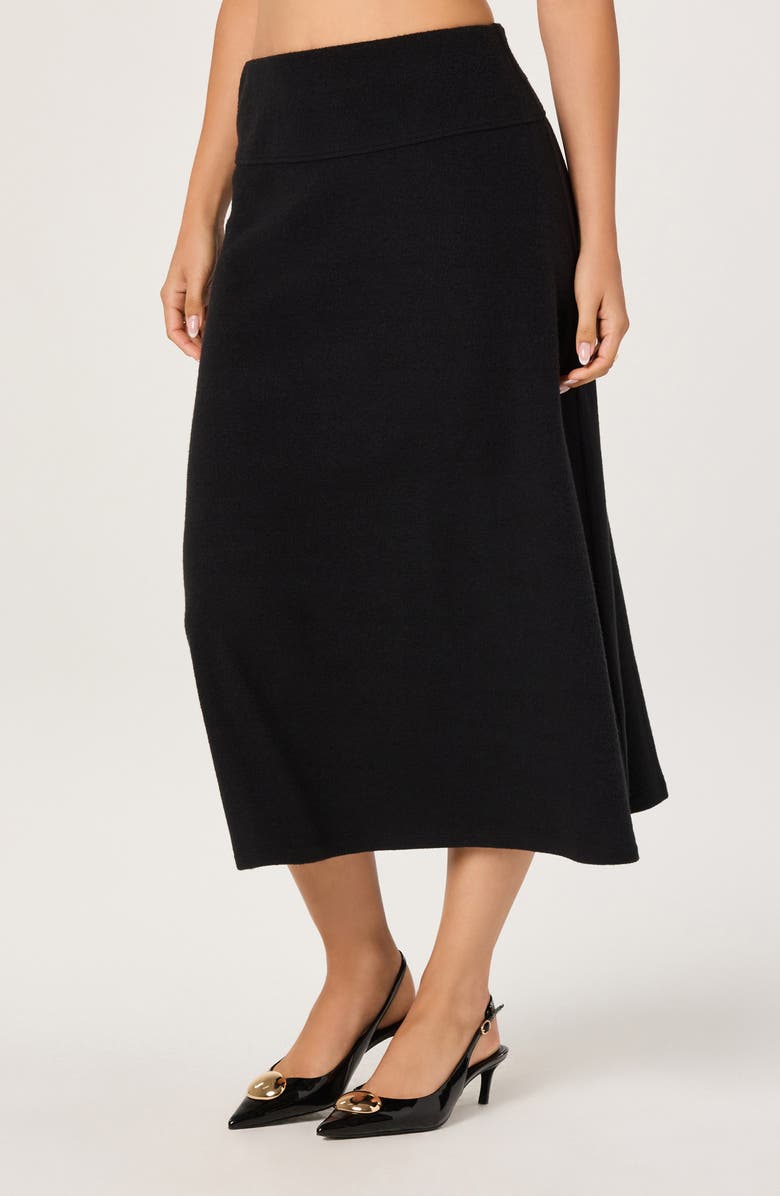 ASTR the Label Knit Midi Skirt, Alternate, color, Black