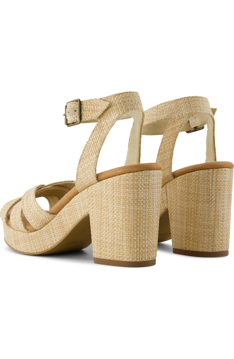 TOMS Majorca Ankle Strap Platform Sandal, Alternate, color, Natural