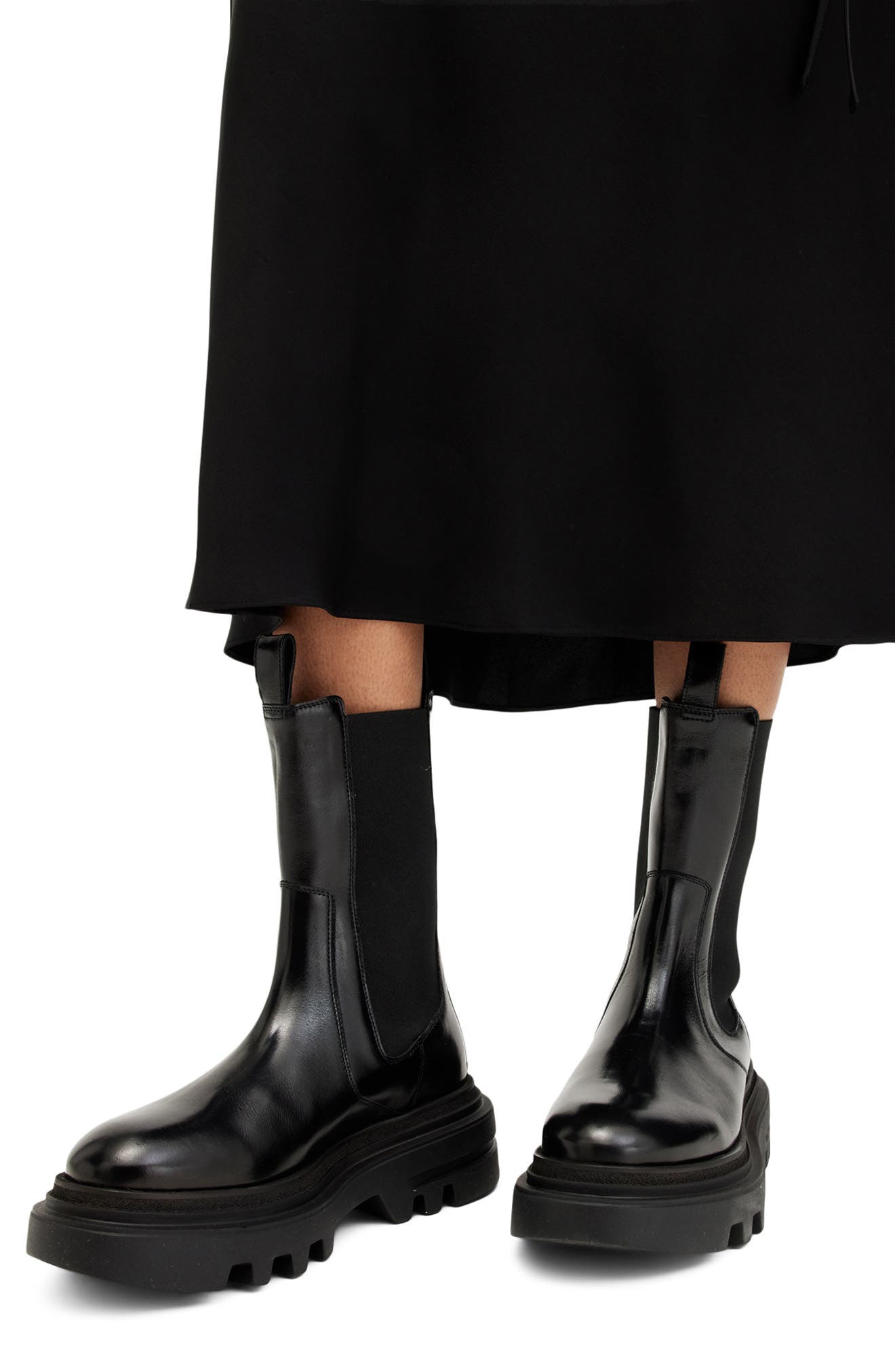 AllSaints Alex Lug Sole Chelsea Boot, Alternate, color, 