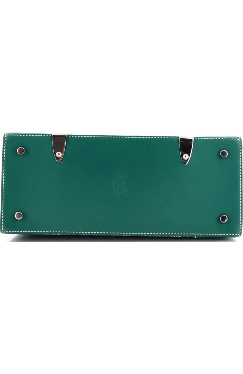 Pre-Owned Goyard Saigon Top Handle Bag Coated Canvas with Leather PM, Alternate, color, Green