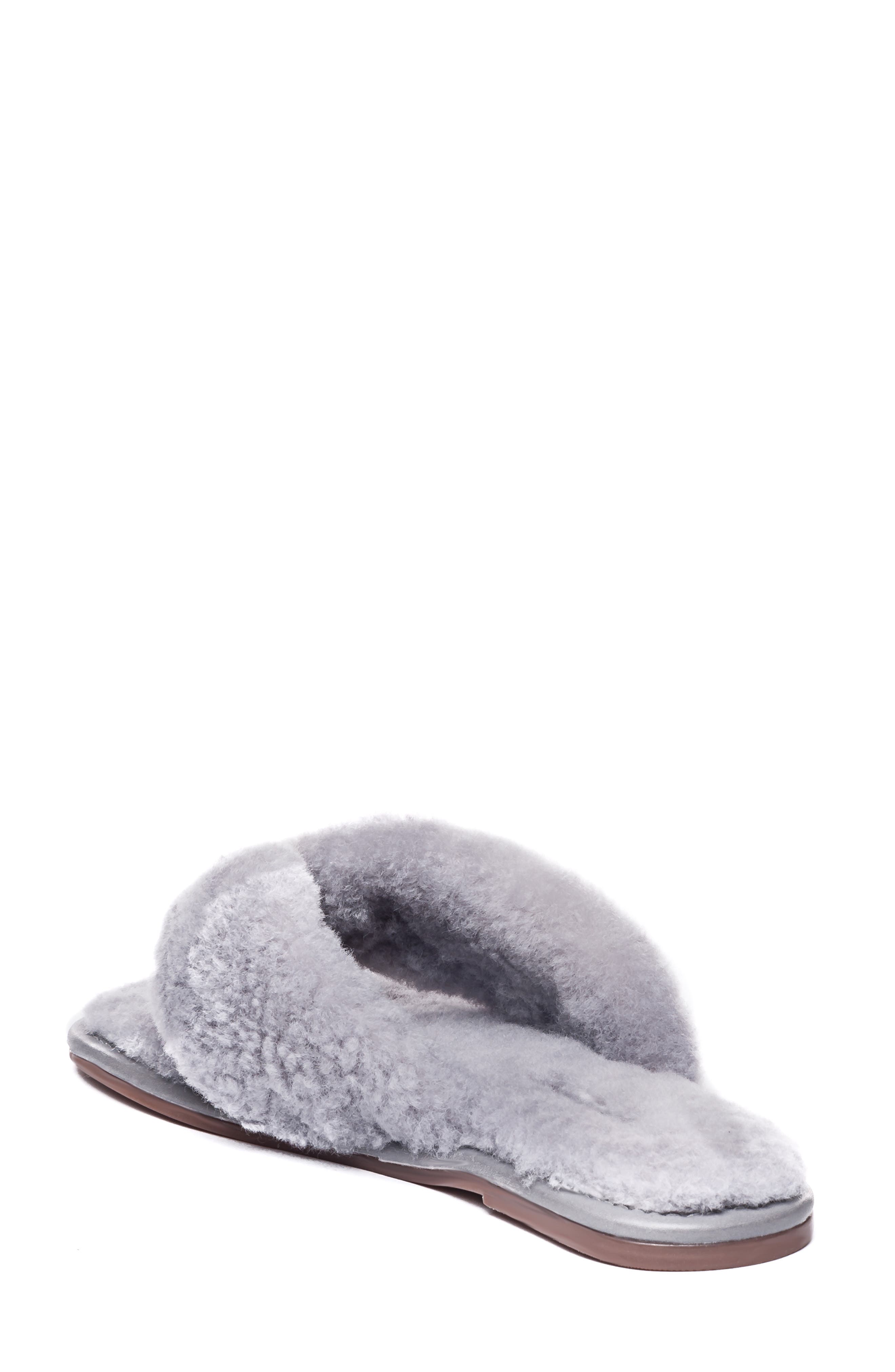 Bernardo Footwear Bernardo Miami Genuine Shearling Flip Flop, Alternate, color, 