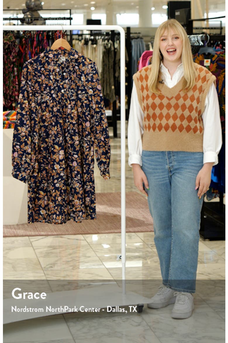 Bonnie Floral Long Sleeve Cotton Shirtdress video