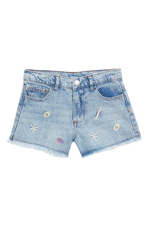 Kids' Embroidered Denim Shorts (Big Kid)
