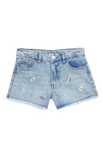 JESSICA SIMPSON JESSICA SIMPSON KIDS' EMBROIDERED DENIM SHORTS