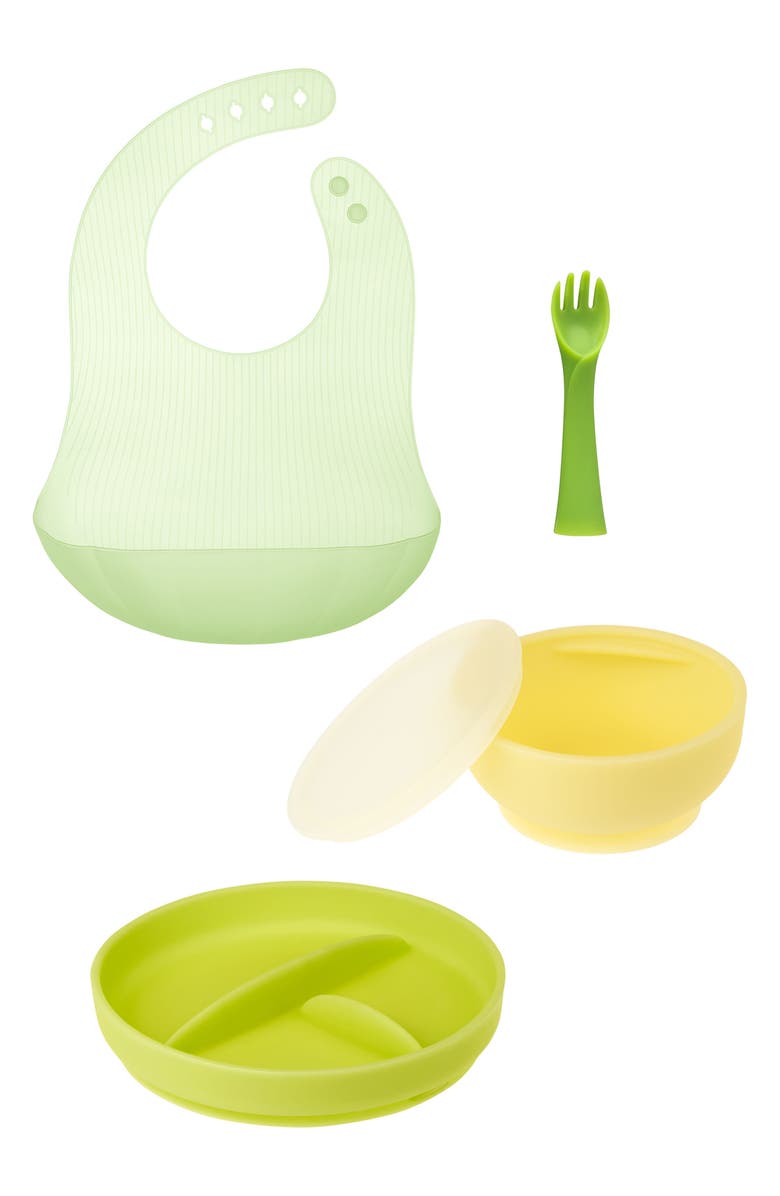 Olababy Toddler Independent Feeding Set, Main, color, Lemon/ Kiwi/ Kiwi