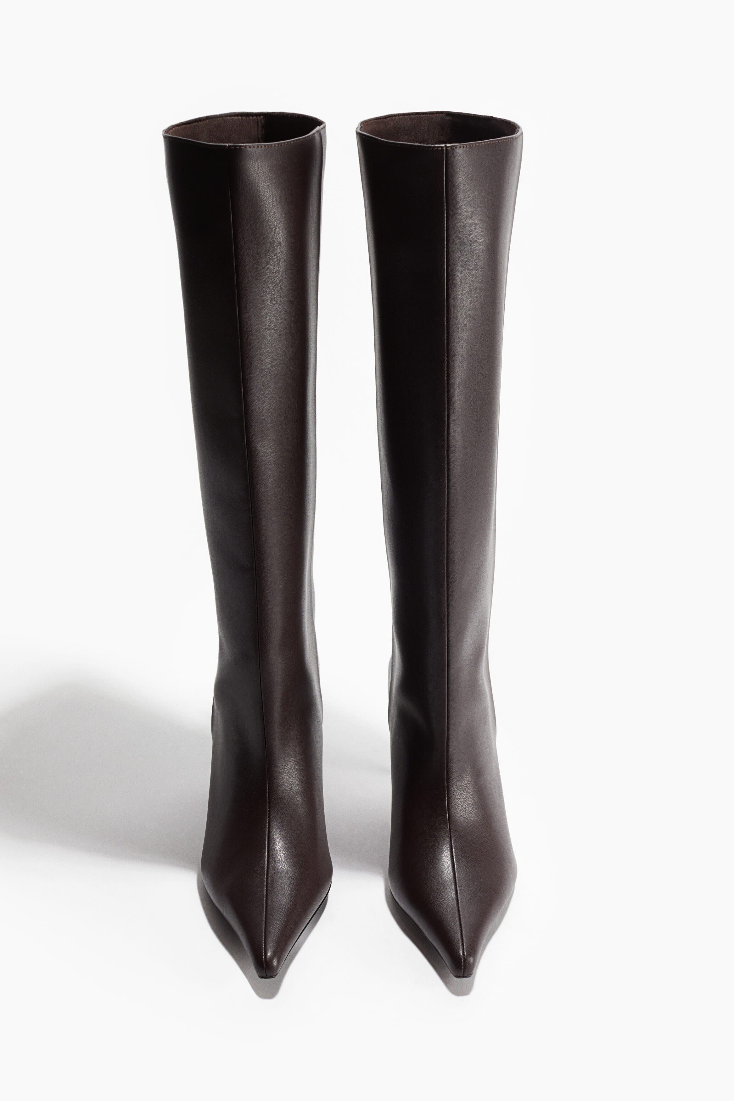 H&M Knee-high Boots, Alternate, color, Dark Brown