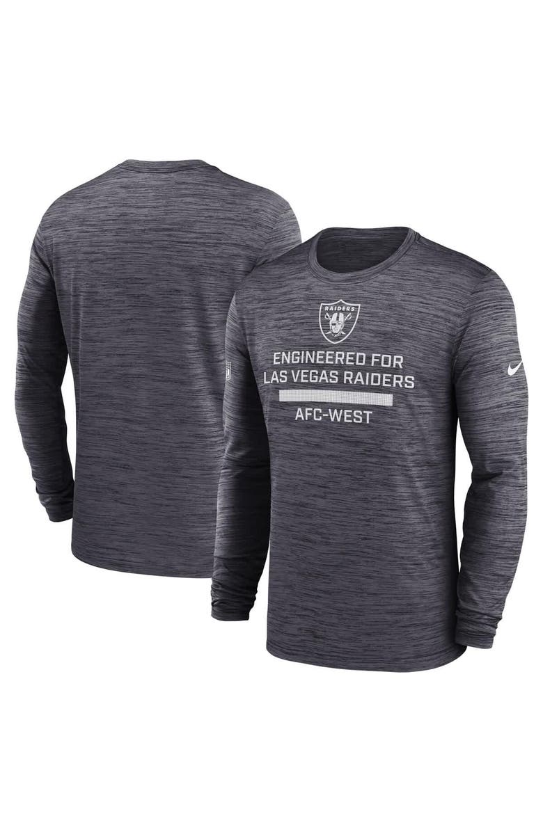 Nike Men's Nike Black Las Vegas Raiders Sideline Velocity Performance Long Sleeve T-Shirt, Alternate, color, Black