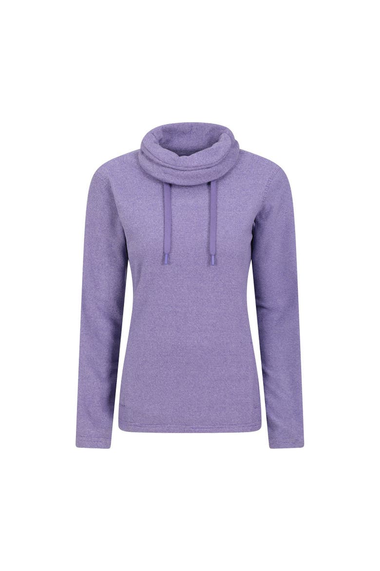 Hebridean Cowl Neck Fleece Top, Main, color, Grape