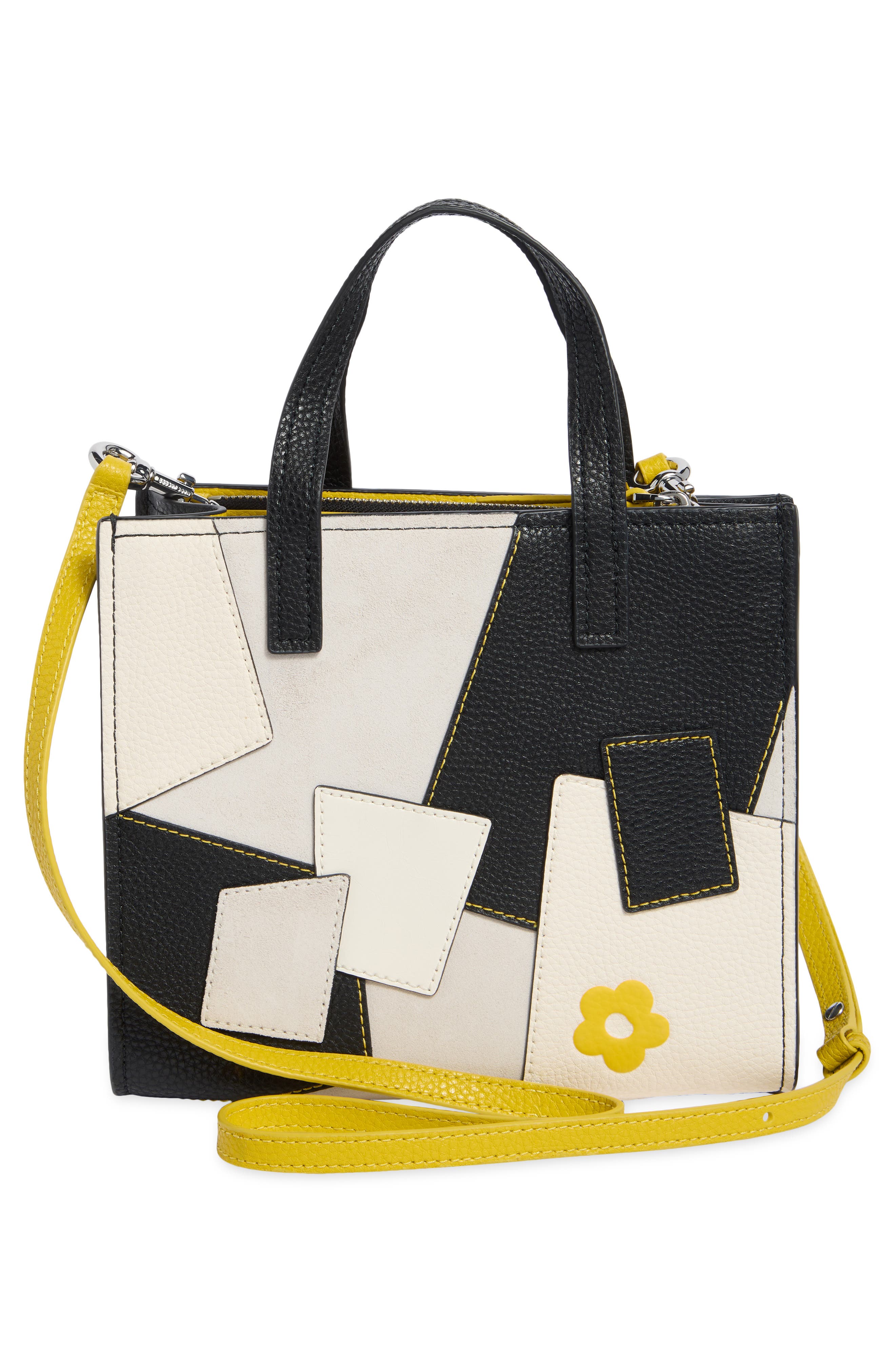 Patchwork Bold Grindmini Tote, Alternate, color, BLACK MULTI