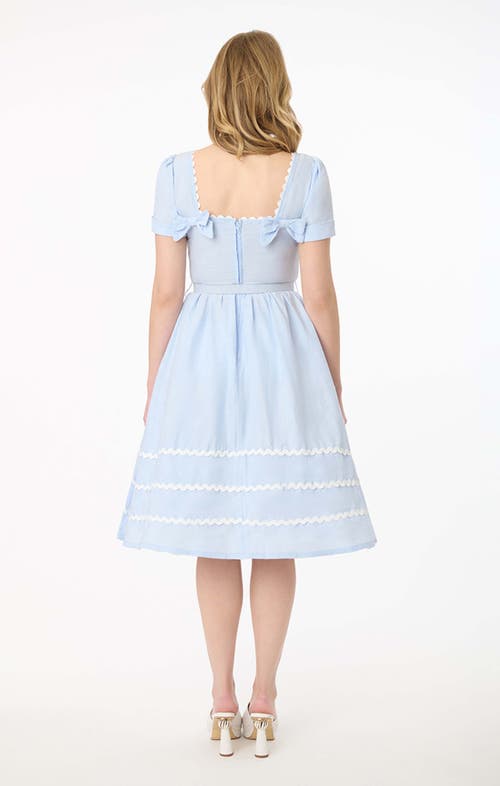 UNIQUE VINTAGE UNIQUE VINTAGE BOATNECK RICRAC SWING DRESS