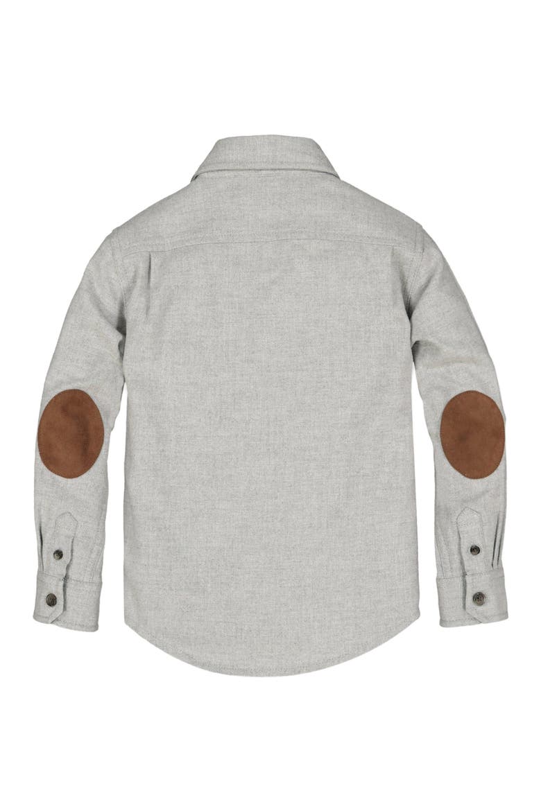 Boys' Organic Flannel Shirt, Kids, Alternate, color, Gray Heather Flannel