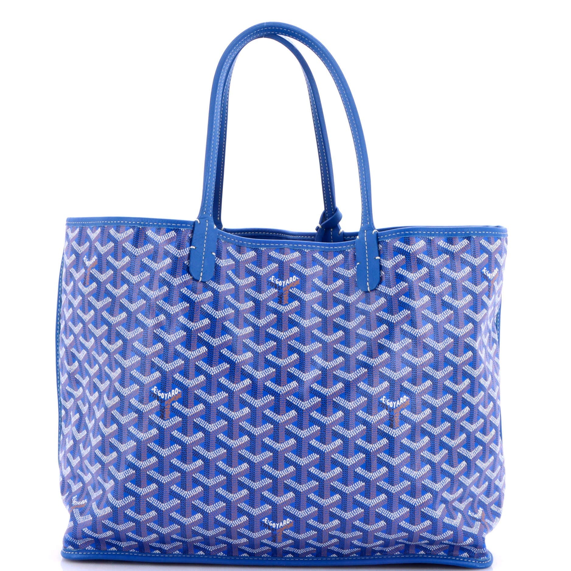 Pre-Owned Goyard Anjou Reversible Tote Coated Canvas PM, Main, color, Blue