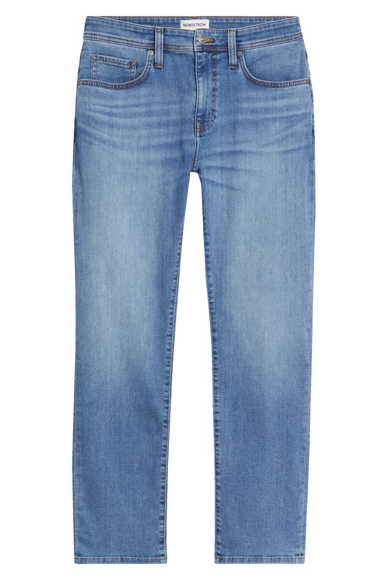 Straight Leg Jeans, Alternate, color, MED LIGHT WASH