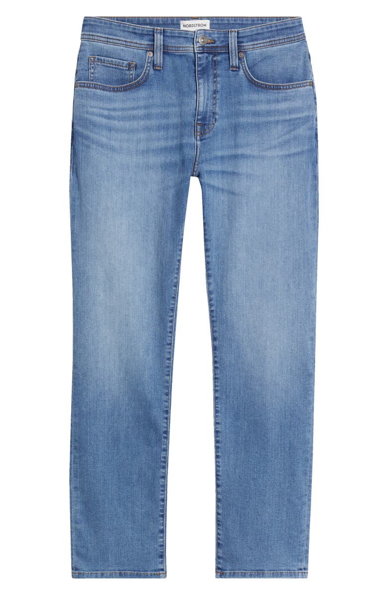 Nordstrom Straight Leg Jeans, Alternate, color, Med Light Wash