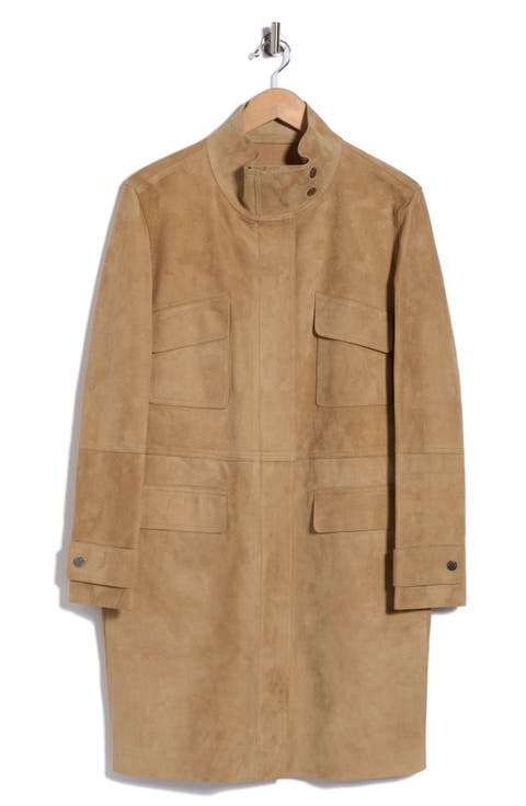 Suede Leather Utility Coat