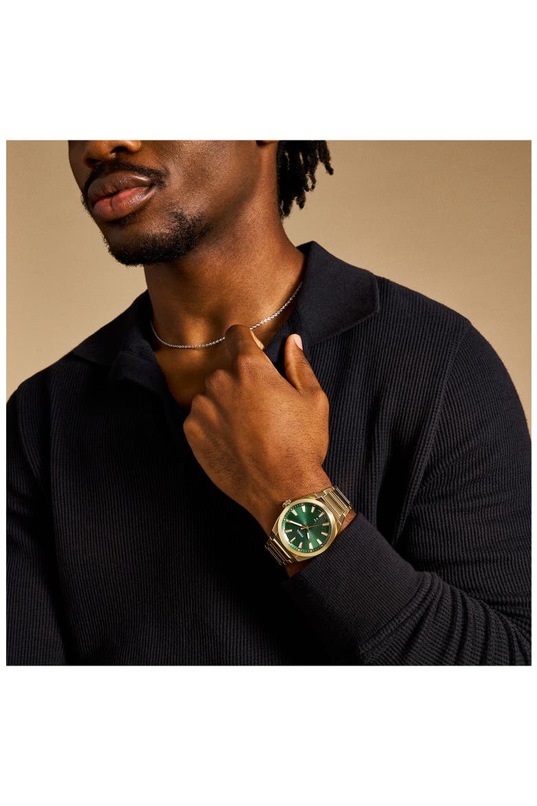 Everett Bracelet Watch, 42mm, Alternate, color, GOLD