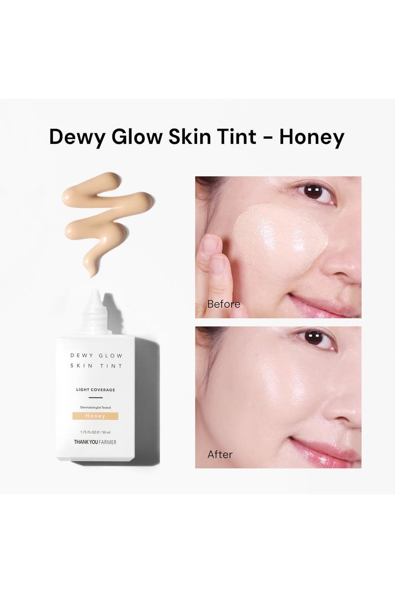 Dewy Glow Skin Tint Honey, Alternate, color, White