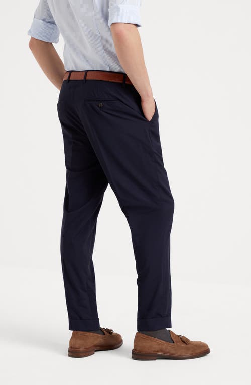 Brunello Cucinelli Formal Fit Trousers In Navy Blue