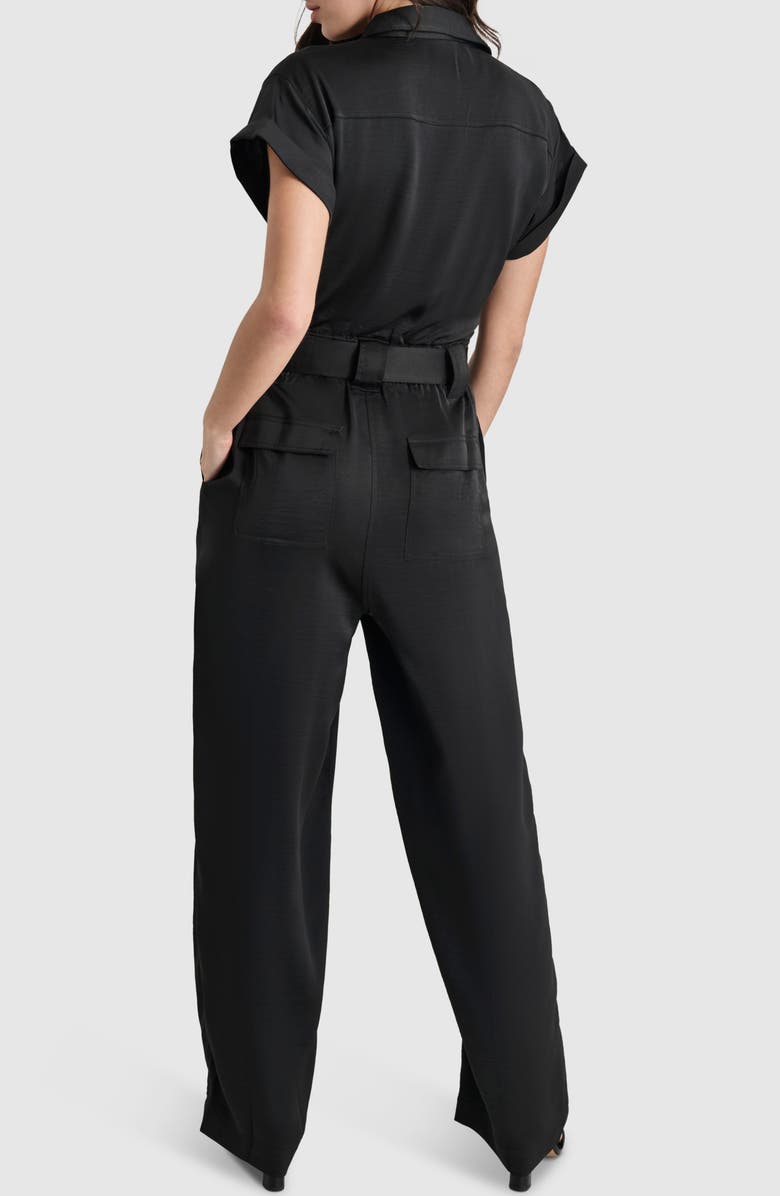 DKNY Short Sleeve Utility Jumpsuit, Alternate, color, 