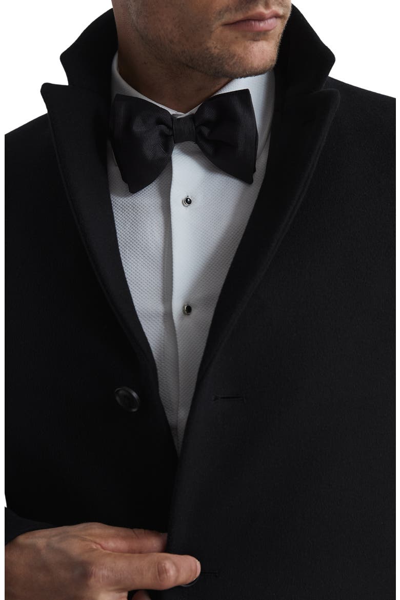 Gable Wool Blend Overcoat, Alternate, color, BLACK