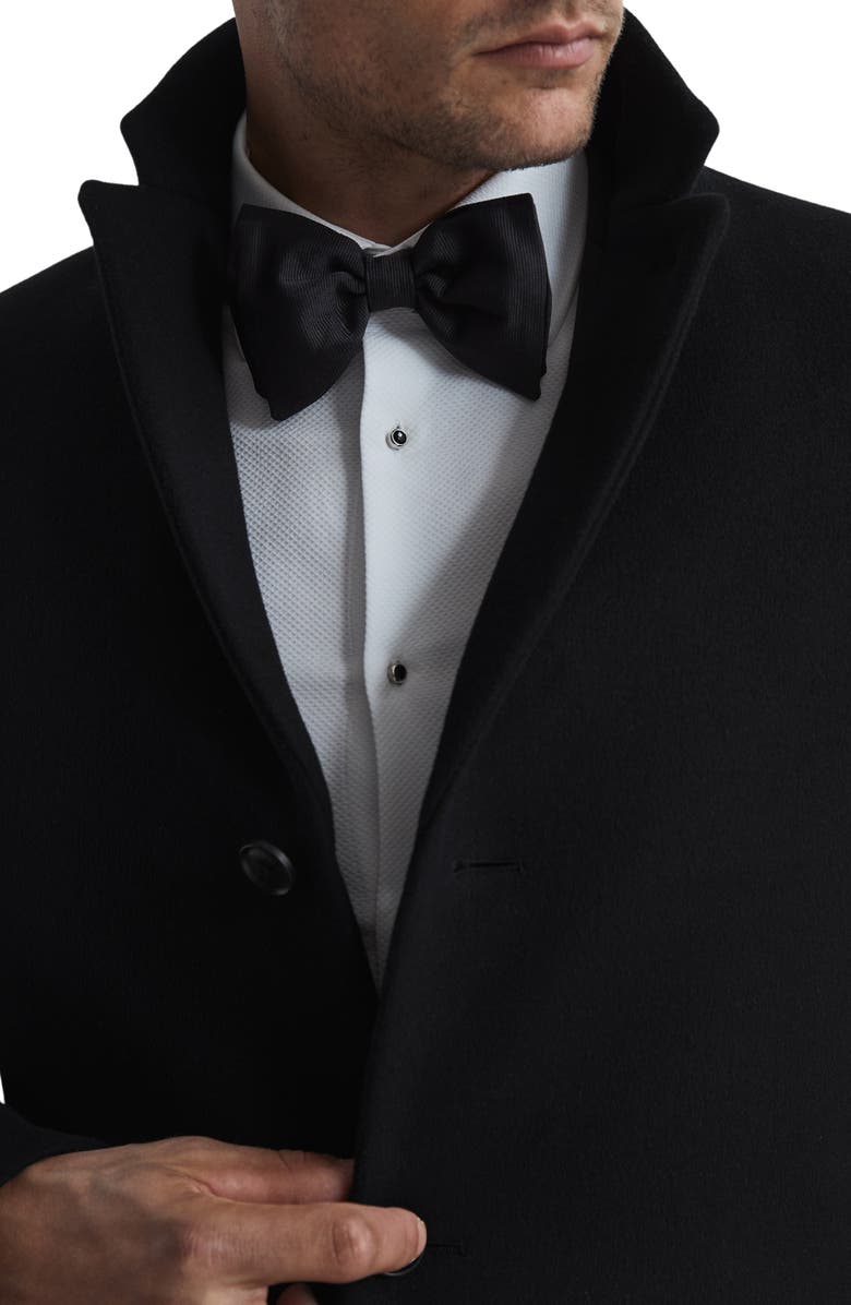 Reiss Gable Wool Blend Overcoat, Alternate, color, Black