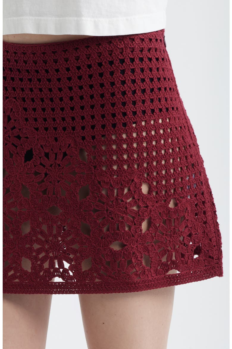 The Postcard Skirt, Alternate, color, GARNET
