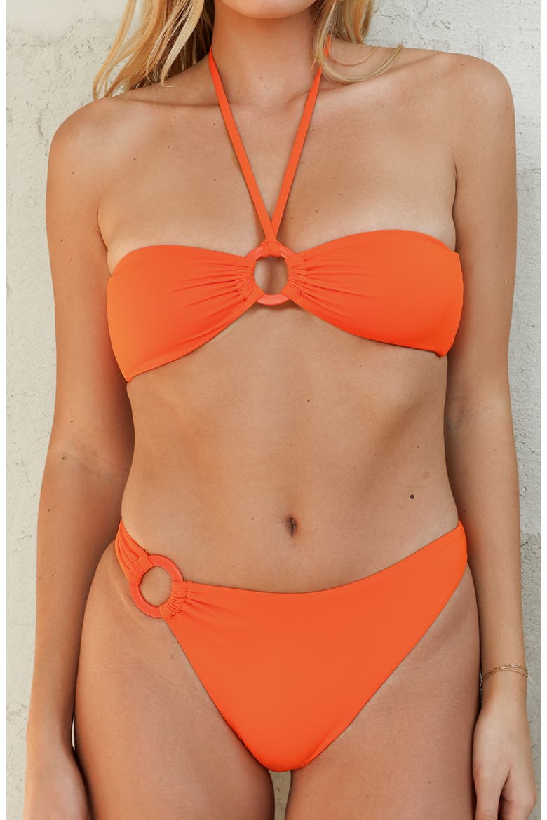 Caicos Super Cheeky Bikini Bottom, Main, color, Vibrant Orange