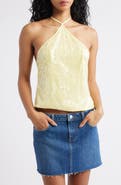 Princess Polly Sun Salutations Sequin Halter Top