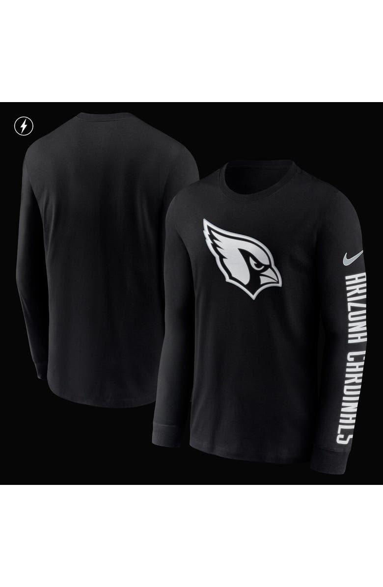 Nike Men's Nike Black Arizona Cardinals RFLCTV Name and Logo T-Shirt, Alternate, color,