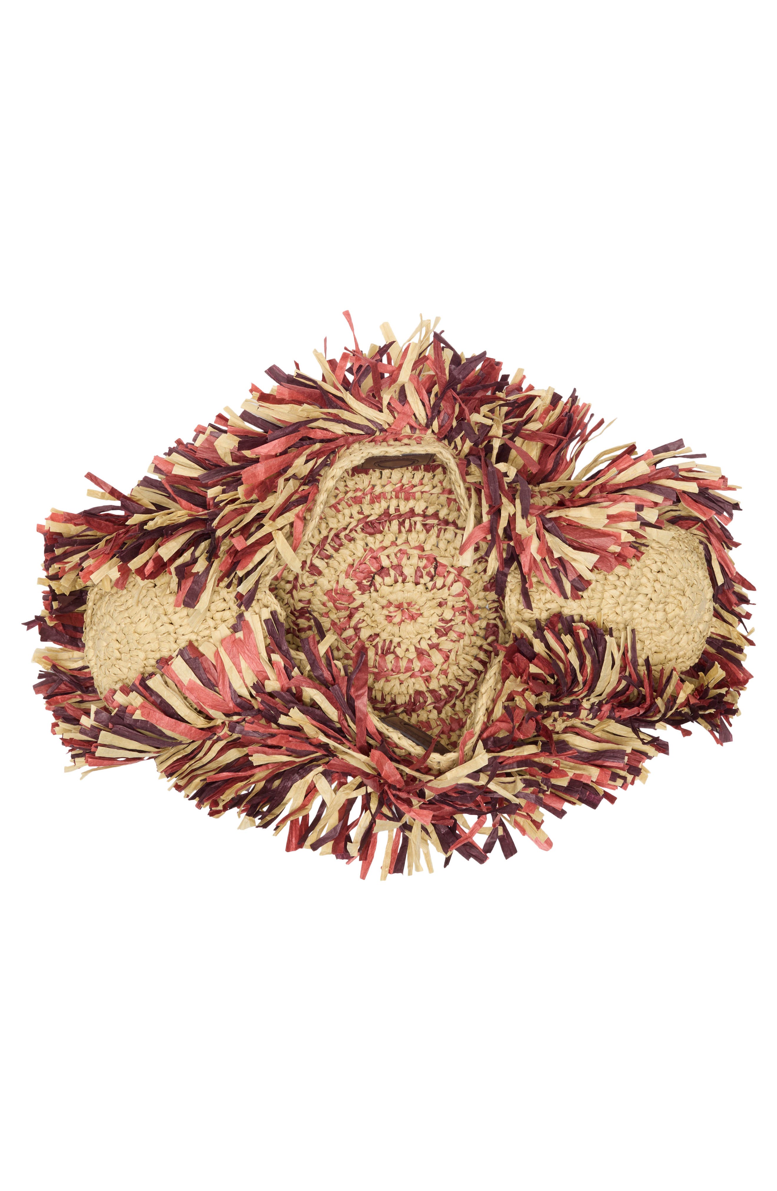 Lily Straw Clutch, Alternate, color, RED