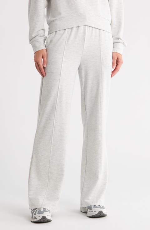 Brushed French Terry Endless High Waist Wide Leg Pants