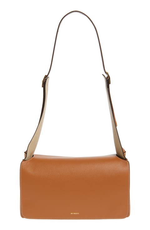 Florencia Soft Pebble Grain Leather Shoulder Bag