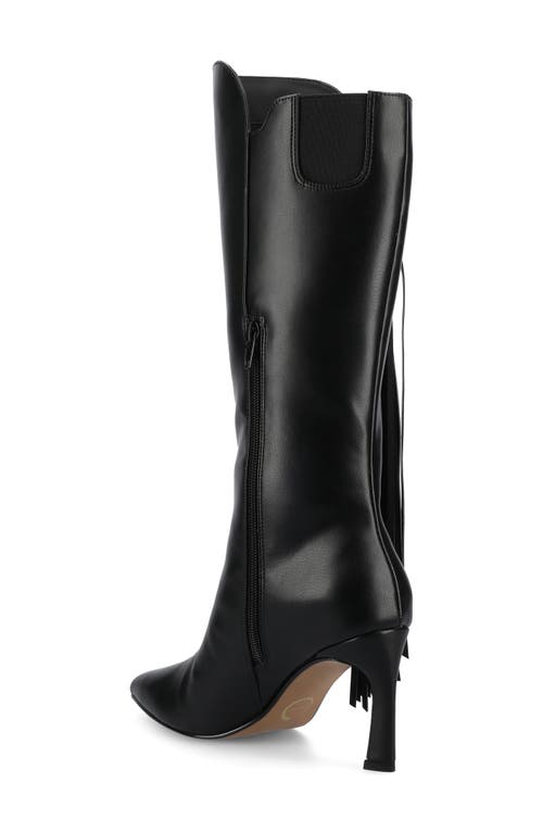 Journee Collection Dolly Tassel Tall Boot In Black