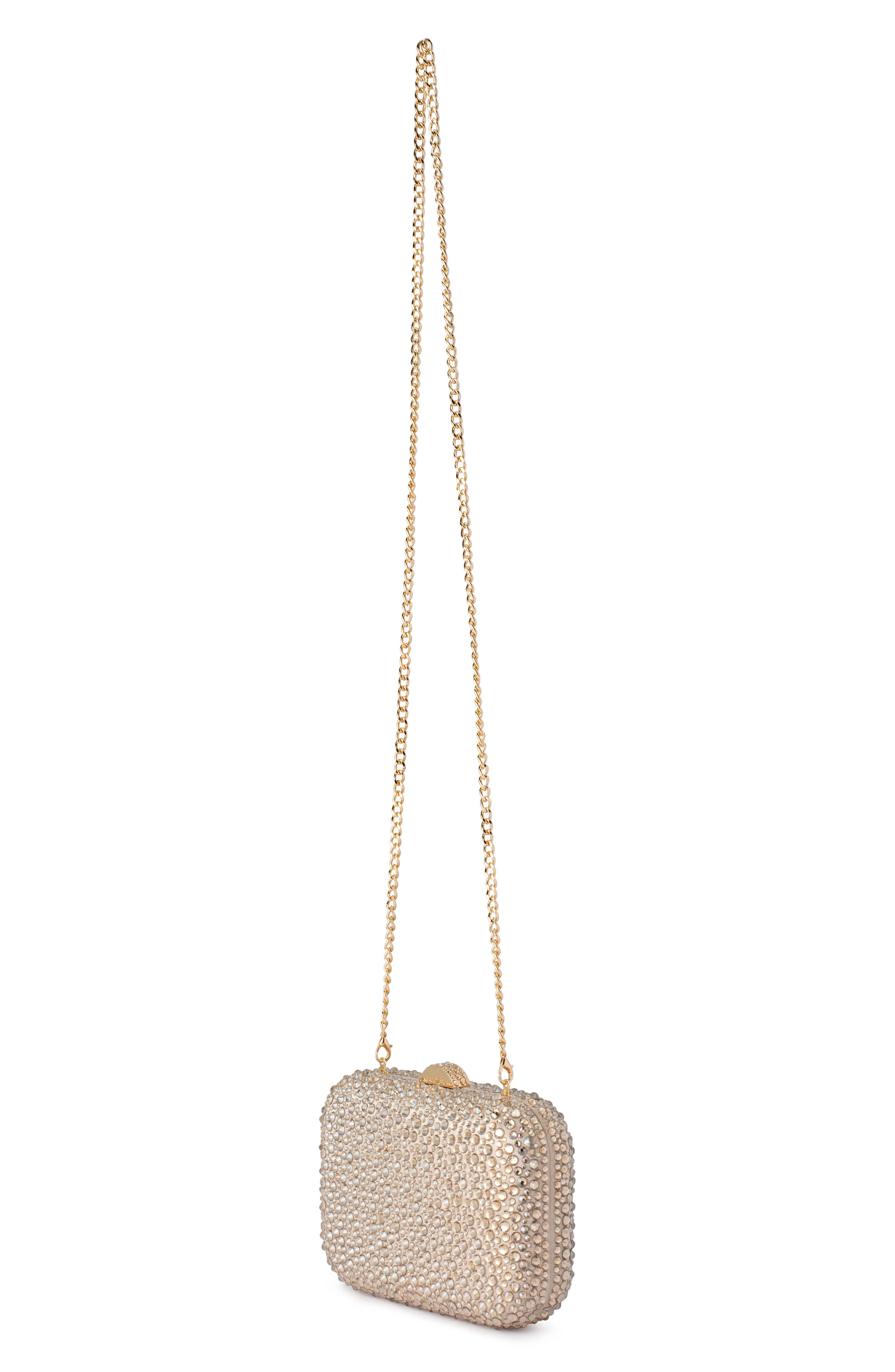 Casey Hot Fix Crystal Clutch, Alternate, color, CHAMPAGNE