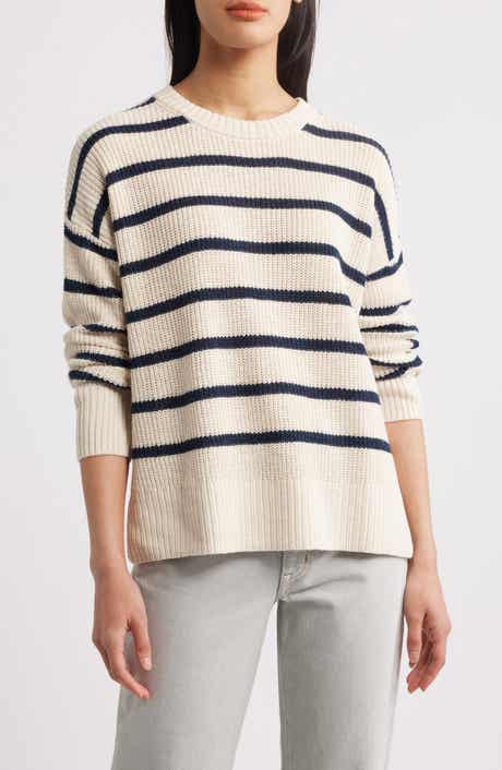 Faherty Miramar Stripe Linen & Organic Cotton Sweater