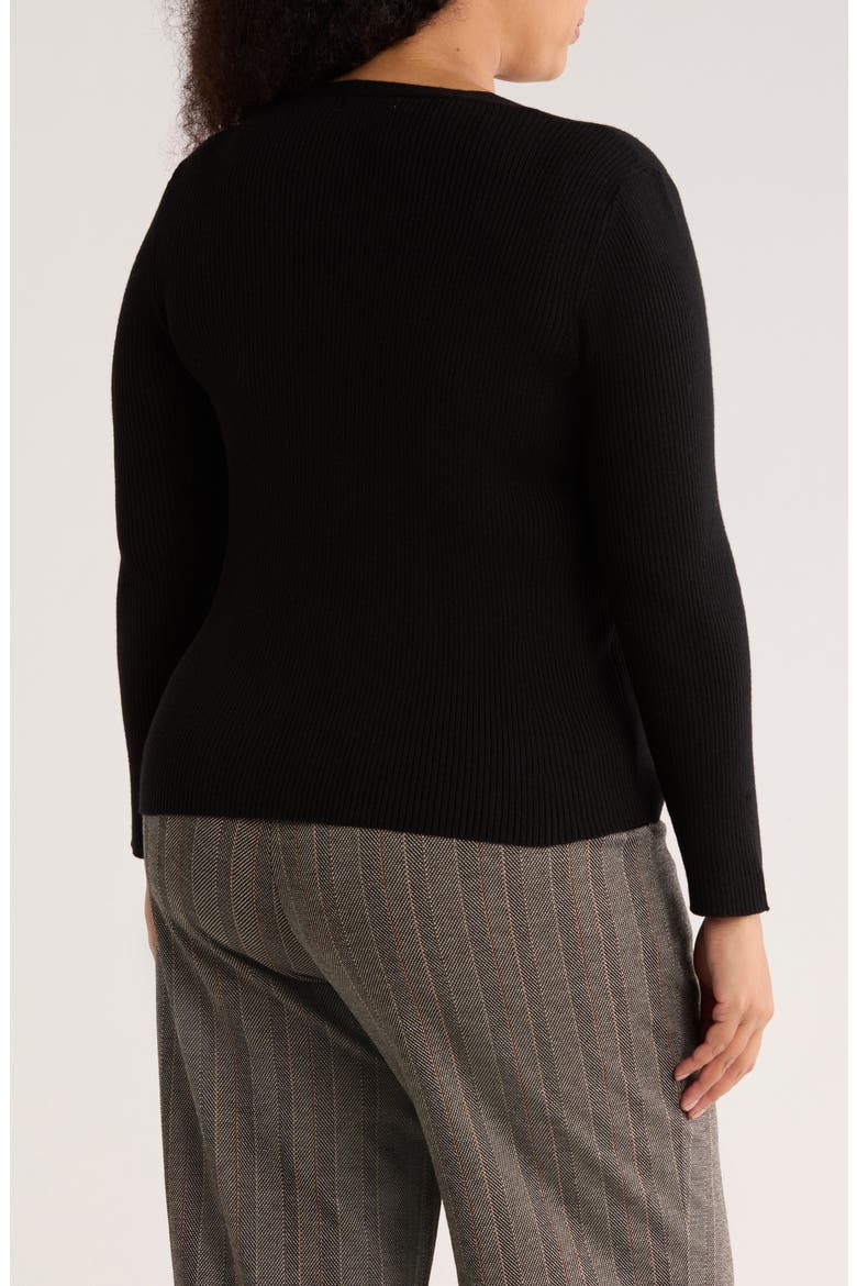 Button Cardigan Sweater, Alternate, color, BLACK