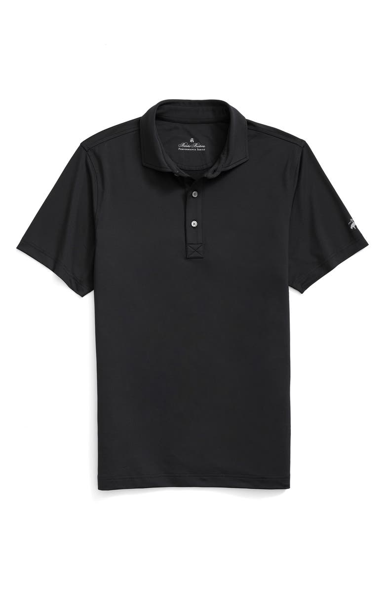 Brooks Brothers Solid Performance Series Polo, Main, color, Caviar