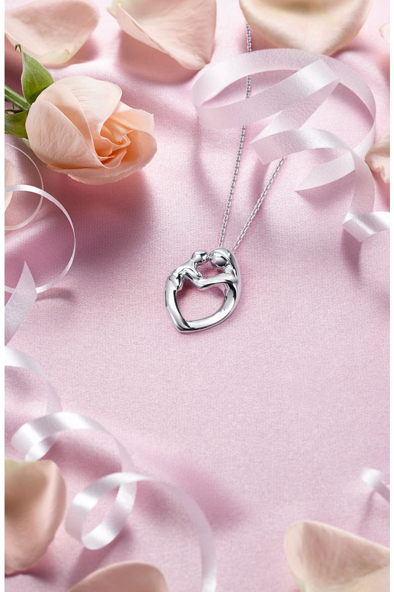 Mother Loving Child Necklace, Alternate, color, SILVER