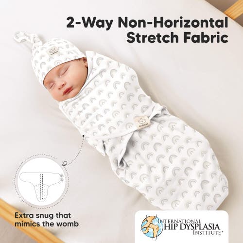 KEABABIES KEABABIES 3-PACK SOOTHE SWADDLE WRAPS WITH KNOT HATS