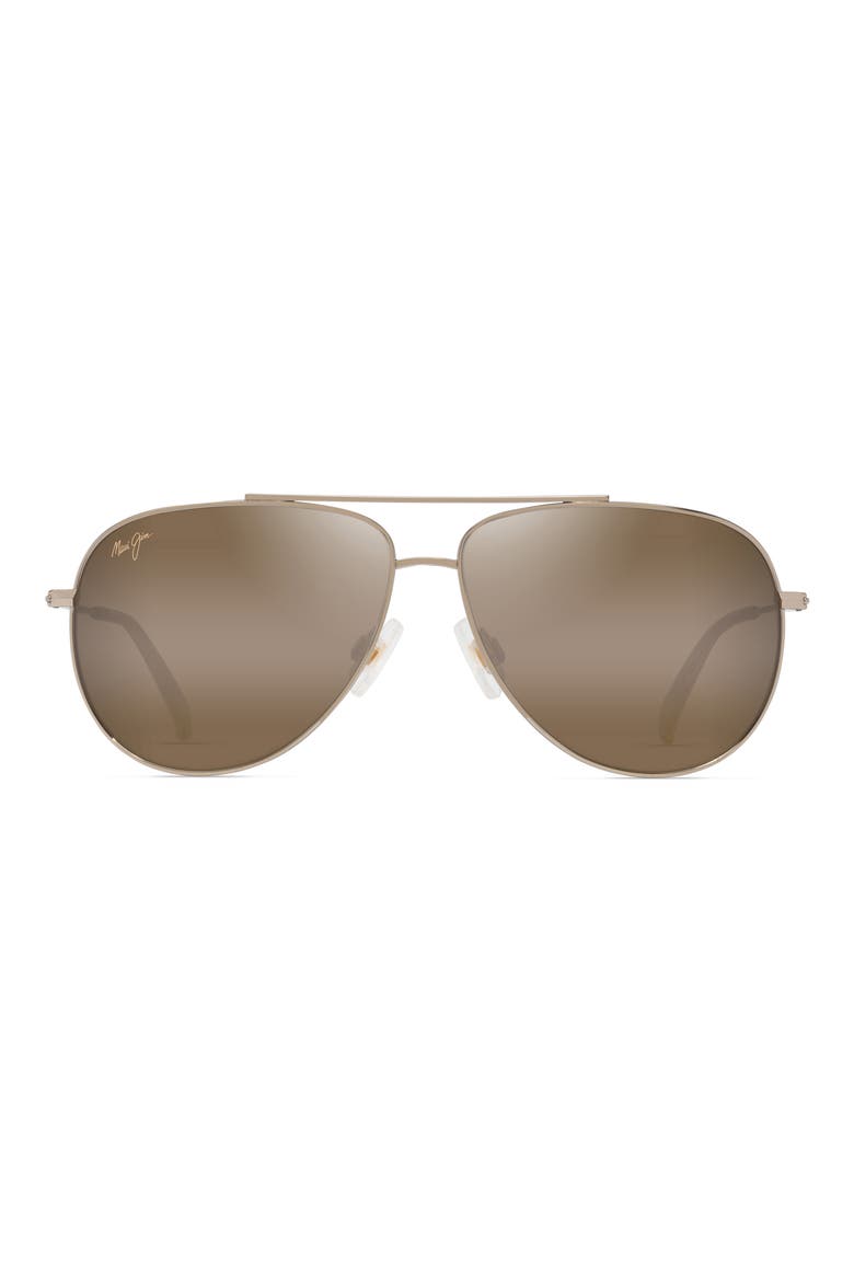 Hauoli 59mm Polarized Gradient Aviator Sunglasses, Main, color, GOLD ORANGE YELLOW