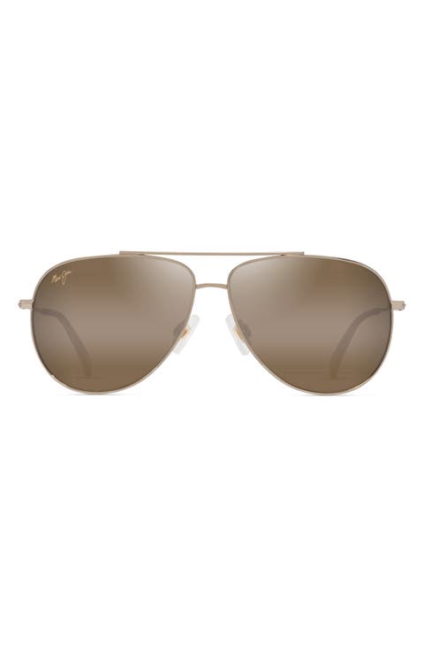 Hauoli 59mm Polarized Gradient Aviator Sunglasses
