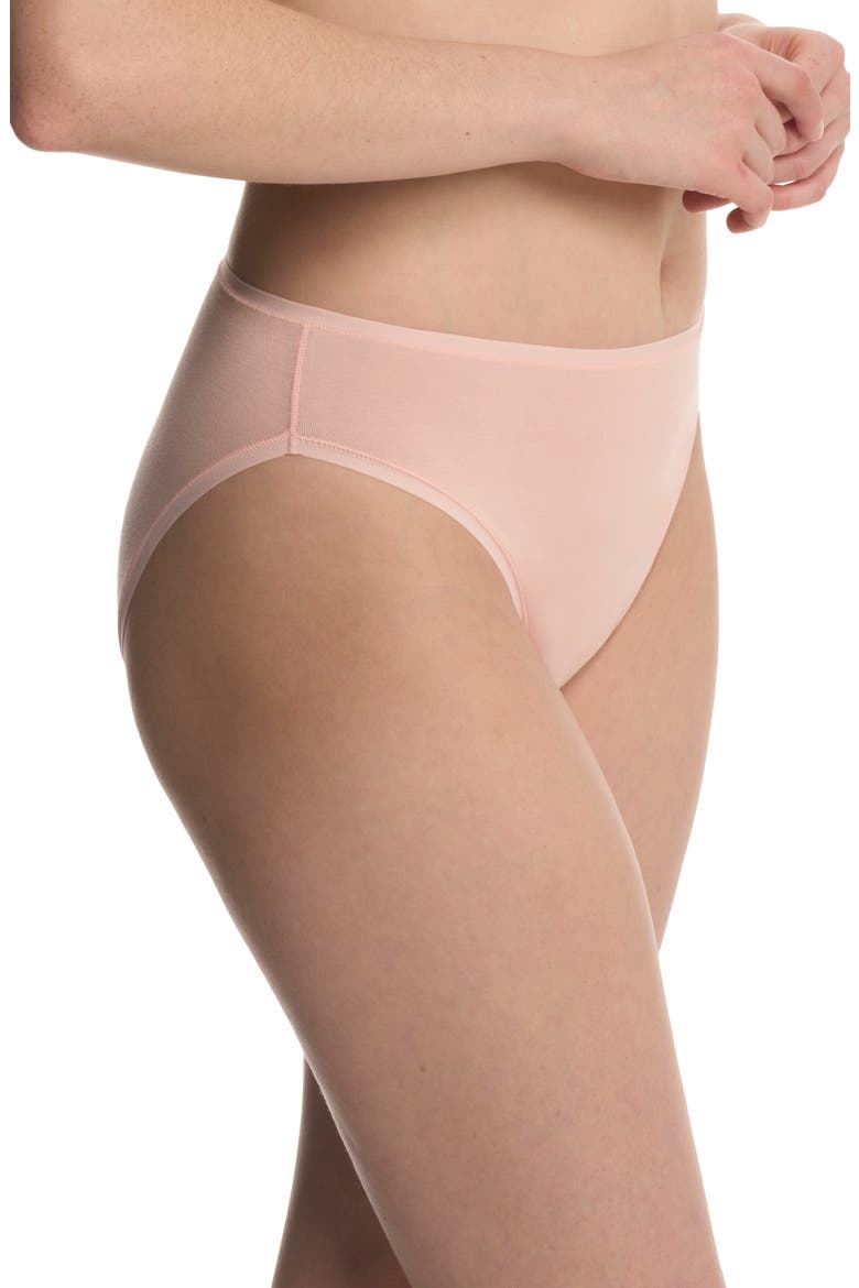 Bliss Bare Cotton High Cut Briefs, Alternate, color, PEACH WHIP