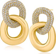 CZ by Kenneth Jay Lane Pavé Link Earrings
