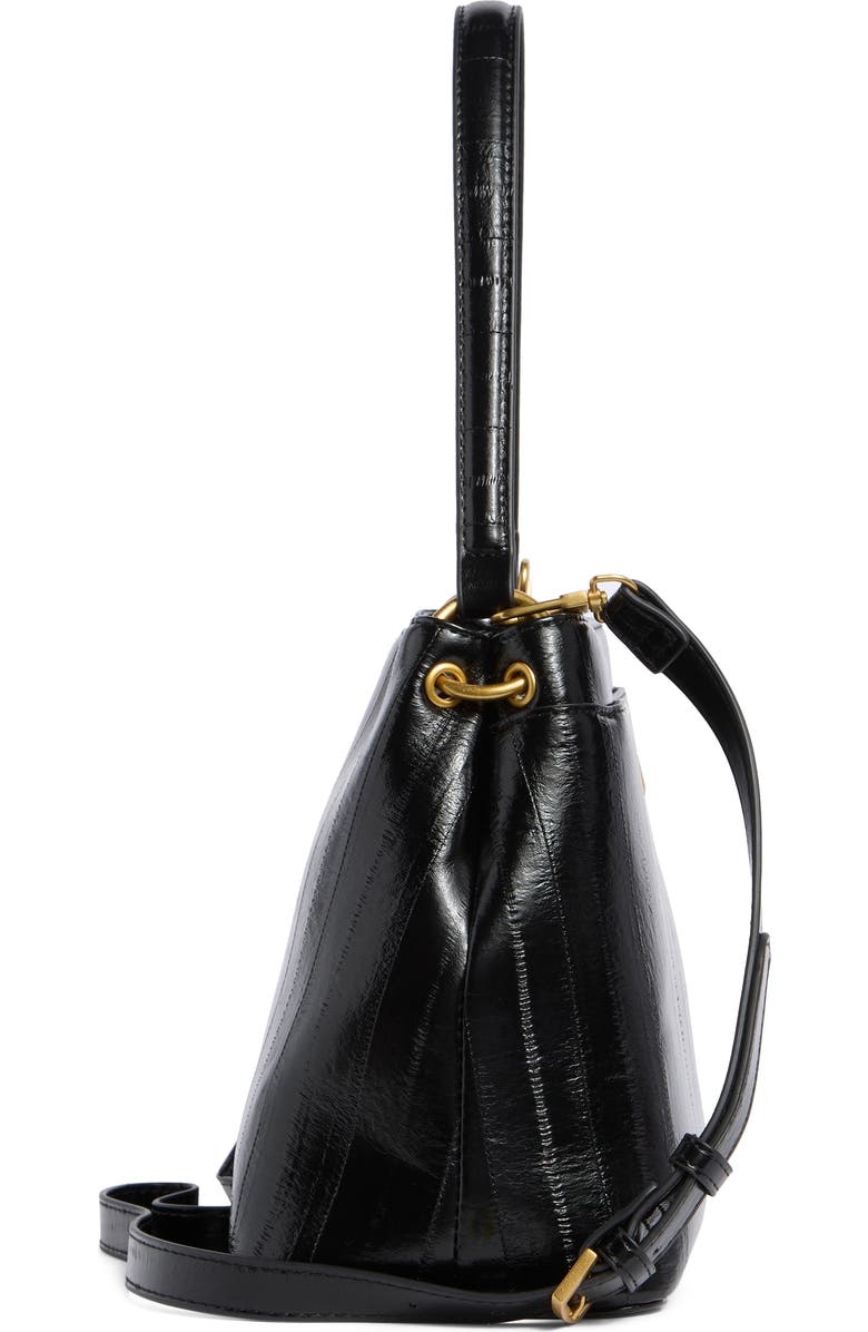 Tahari Keeley Faux Leather Satchel, Alternate, color, Black