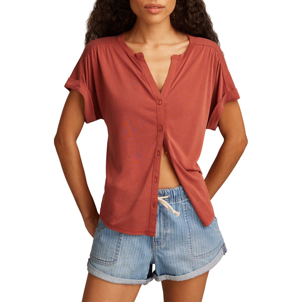 Lucky Brand Sandwash Button-up Shirt In Gold